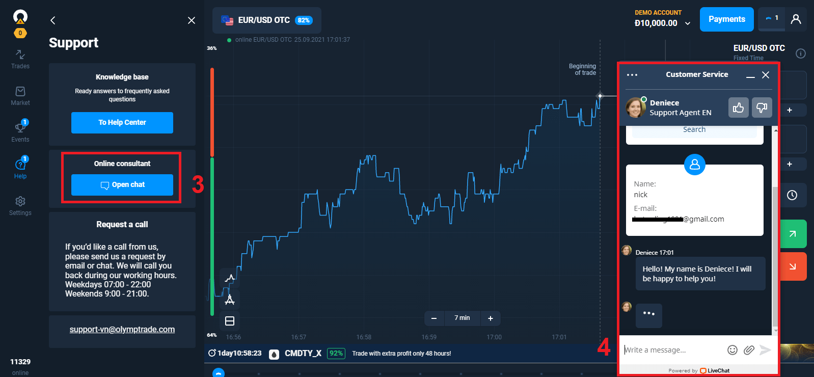 Jak kontaktovat podporu Olymptrade Jak kontaktovat podporu Olymptrade