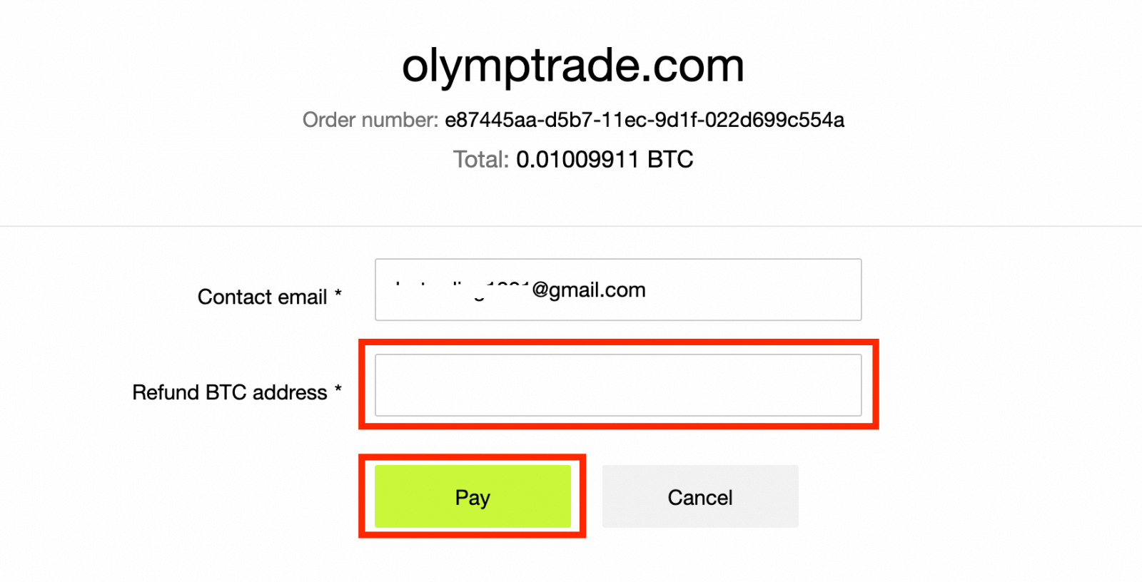 كيفية إيداع الأموال في Olymptrade عبر العملات المشفرة (Bitcoin وETH وUSDT وLunu Crypto Pay)
