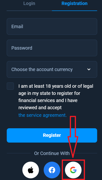 Como registrar e fazer login na conta no Olymptrade