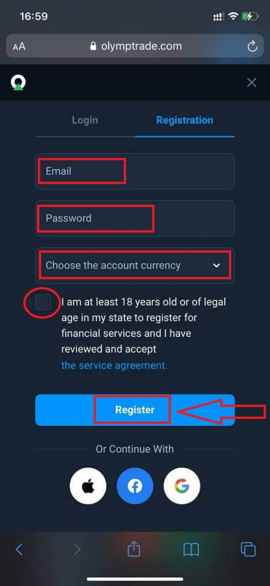Hur man registrerar sig och loggar in på Olymptrade