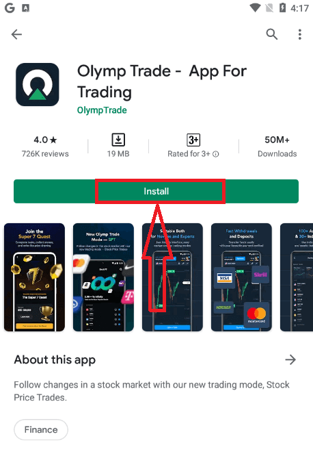Olymptrade login og kontobekræftelsesproces